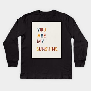 You are my sunshine, Abstract, Mid century modern kids wall art, Nursery room Kids Long Sleeve T-Shirt